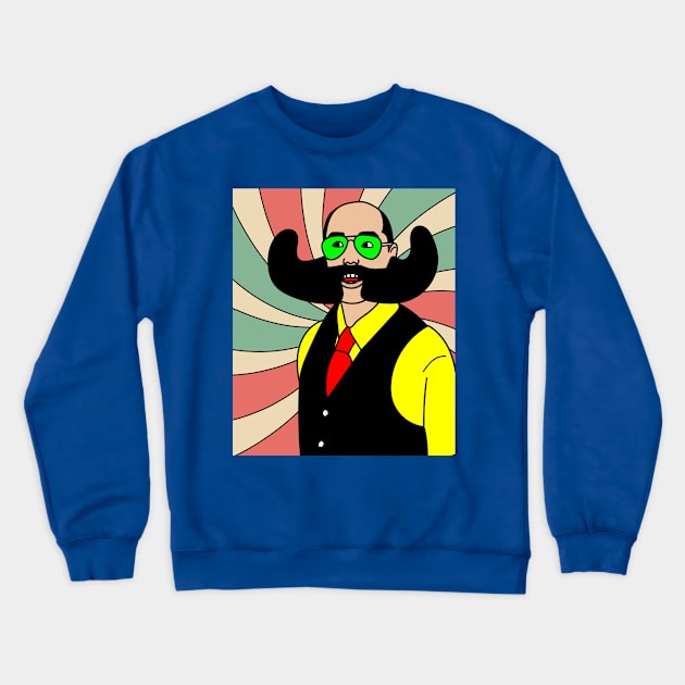 Crazy Long Beard Hipster Crewneck Sweatshirt by flofin